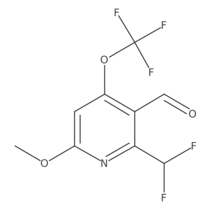 2-(Difluoromethyl)-6-methoxy-4-(trifluoromethoxy)pyridine-3-carboxaldehyde结构式