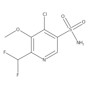 4-Chloro-6-(difluoromethyl)-5-methoxypyridine-3-sulfonamide Structure