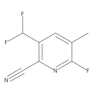 3-(Difluoromethyl)-6-fluoro-5-methylpicolinonitrile结构式