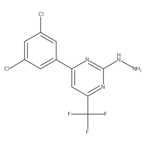 6-(3,5-Dichlorophenyl)-2-hydrazino-4-(trifluoromethyl)pyrimidine结构式