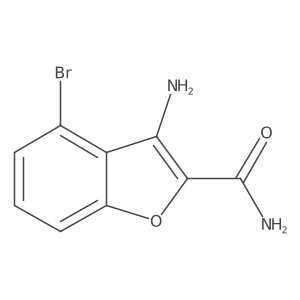 3-Amino-4-bromobenzofuran-2-carboxamide结构式