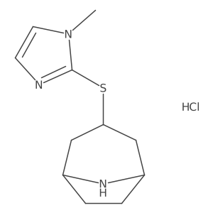 3-[(1-methyl-1H-imidazol-2-yl)sulfanyl]-8-azabicyclo[3.2.1]octane hydrochloride Structure