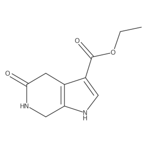 1h-Pyrrolo[2,3-c]pyridine-3-carboxylic acid,4,5,6,7-tetrahydro-5-oxo-,ethyl ester结构式