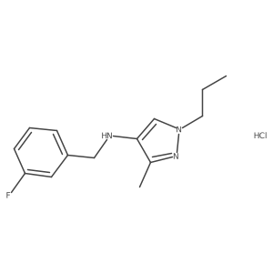 N-[(3-fluorophenyl)methyl]-3-methyl-1-propylpyrazol-4-amine;hydrochloride Structure