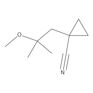 1-(2-Methoxy-2-methylpropyl)cyclopropane-1-carbonitrile Structure