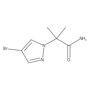 2-(4-bromo-1H-pyrazol-1-yl)-2-methylpropanamide结构式