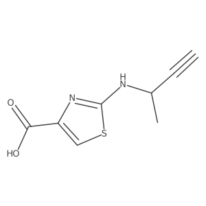 2-[(But-3-yn-2-yl)amino]-1,3-thiazole-4-carboxylic acid结构式