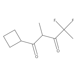 1-Cyclobutyl-4,4-difluoro-2-methylpentane-1,3-dione Structure