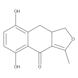 5,8-Dihydroxy-3-methyl-9,9a-dihydronaphtho[2,3-c]furan-4(1H)-one Structure