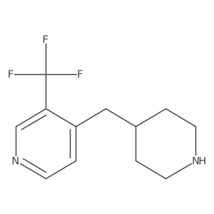 4-[(Piperidin-4-yl)methyl]-3-(trifluoromethyl)pyridine结构式