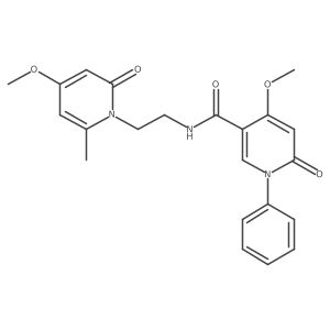 4-methoxy-N-(2-(4-methoxy-6-methyl-2-oxopyridin-1(2H)-yl)ethyl)-6-oxo-1-phenyl-1,6-dihydropyridine-3-carboxamide Structure