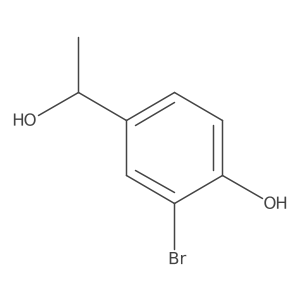 (s)-2-Bromo-4-(1-hydroxyethyl)phenol结构式