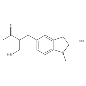 4-Amino-3-[(1-methyl-2,3-dihydro-1H-indol-5-yl)methyl]butan-2-one hydrochloride Structure