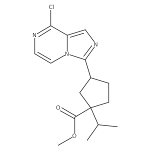 Methyl 3-(8-chloroimidazo[1,5-a]pyrazin-3-yl)-1-isopropylcyclopentanecarboxylate Structure
