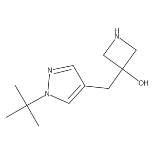 3-[(1-tert-butyl-1H-pyrazol-4-yl)methyl]azetidin-3-ol结构式