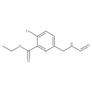 3-Chloro-6-[(formylamino)methyl]-2-pyridinecarboxylic acid ethyl ester Structure