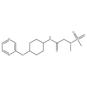 2-(N-methylmethanesulfonamido)-N-[(1r,4r)-4-(pyrazin-2-yloxy)cyclohexyl]acetamide Structure