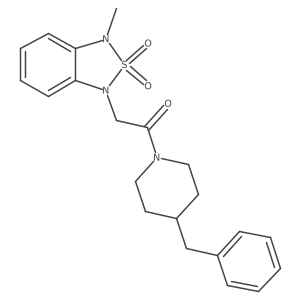 1-(4-benzylpiperidin-1-yl)-2-(3-methyl-2,2-dioxidobenzo[c][1,2,5]thiadiazol-1(3H)-yl)ethanone Structure