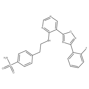 4-(2-((5-(3-(2-Fluorophenyl)-1,2,4-oxadiazol-5-yl)pyrimidin-4-yl)amino)ethyl)benzenesulfonamide Structure