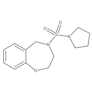 4-(Pyrrolidin-1-ylsulfonyl)-2,3,4,5-tetrahydrobenzo[f][1,4]oxazepine结构式