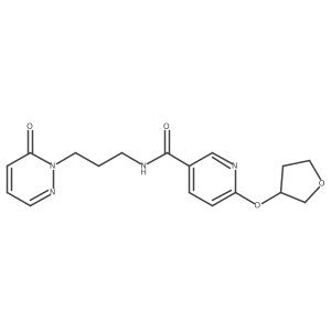 N-(3-(6-oxopyridazin-1(6H)-yl)propyl)-6-((tetrahydrofuran-3-yl)oxy)nicotinamide Structure