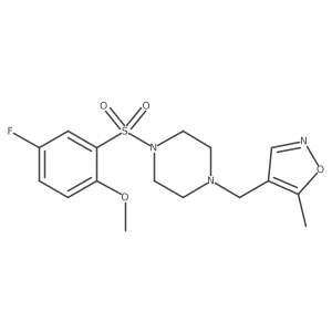 4-((4-((5-Fluoro-2-methoxyphenyl)sulfonyl)piperazin-1-yl)methyl)-5-methylisoxazole Structure