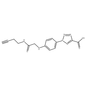 2-[4-({[(but-3-yn-1-yl)carbamoyl]methyl}amino)phenyl]-2H-1,2,3,4-tetrazole-5-carboxylic acid结构式