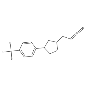 (2R,4R)-2-(azidomethyl)-4-[4-(trifluoromethyl)phenyl]oxolane Structure