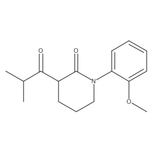 1-(2-Methoxyphenyl)-3-(2-methylpropanoyl)piperidin-2-one Structure