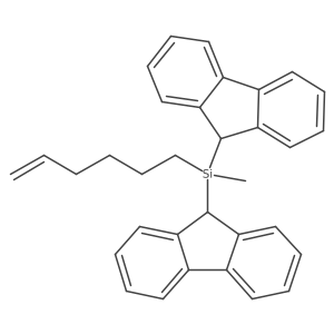Bis(fluoren-9-yl)-(5-hexen-1-yl)(methyl)silane结构式