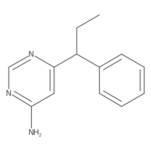 6-(1-Phenylpropyl)pyrimidin-4-amine结构式