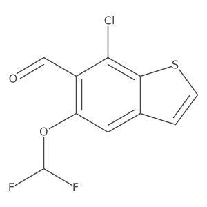 Benzo[b]thiophene-6-carboxaldehyde, 7-chloro-5-(difluoromethoxy)-结构式