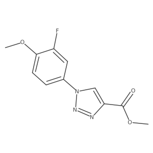 methyl 1-(3-fluoro-4-methoxyphenyl)-1H-1,2,3-triazole-4-carboxylate Structure