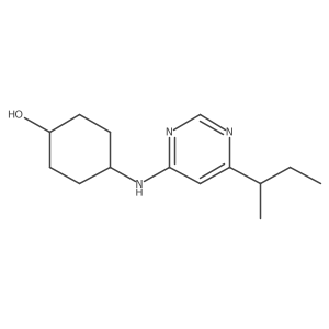 4-{[6-(Butan-2-yl)pyrimidin-4-yl]amino}cyclohexan-1-ol结构式