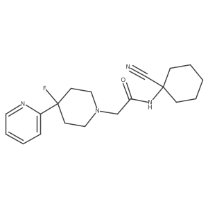 N-(1-Cyanocyclohexyl)-2-(4-fluoro-4-pyridin-2-ylpiperidin-1-yl)acetamide Structure