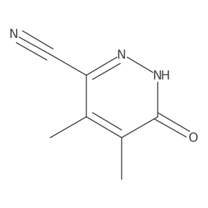 1,6-Dihydro-4,5-dimethyl-6-oxo-3-pyridazinecarbonitrile结构式