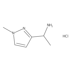 (1R)-1-(1-methylpyrazol-3-yl)ethanamine;hydrochloride结构式