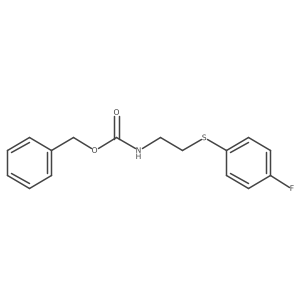 Phenylmethyl N-[2-[(4-fluorophenyl)thio]ethyl]carbamate Structure