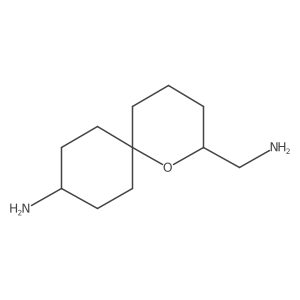 2-(Aminomethyl)-1-oxaspiro[5.5]undecan-9-amine结构式