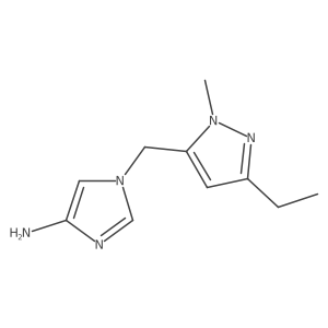 1-[(3-ethyl-1-methyl-1H-pyrazol-5-yl)methyl]-1H-imidazol-4-amine结构式