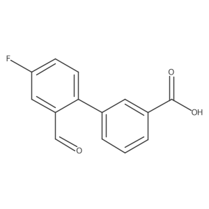 3-(4-Fluoro-2-formylphenyl)benzoic acid结构式