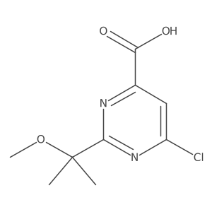 6-Chloro-2-(2-methoxypropan-2-yl)pyrimidine-4-carboxylic acid Structure