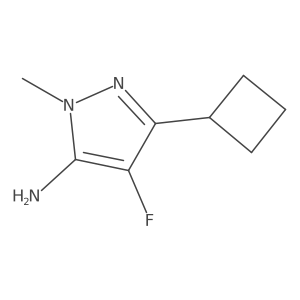 3-cyclobutyl-4-fluoro-1-methyl-1H-pyrazol-5-amine Structure