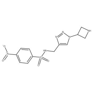 N-{[1-(azetidin-3-yl)-1H-1,2,3-triazol-4-yl]methyl}-4-nitrobenzene-1-sulfonamide结构式