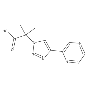 2-Methyl-2-(4-pyrazin-2-yltriazol-1-yl)propanoic acid结构式