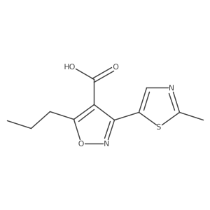 3-(2-Methyl-1,3-thiazol-5-yl)-5-propyl-1,2-oxazole-4-carboxylic acid结构式