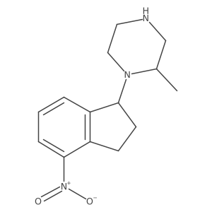 2-methyl-1-(4-nitro-2,3-dihydro-1H-inden-1-yl)piperazine Structure