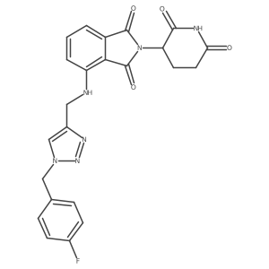 2-(2,6-dioxopiperidin-3-yl)-4-[({1-[(4-fluorophenyl)methyl]-1H-1,2,3-triazol-4-yl}methyl)amino]-2,3-dihydro-1H-isoindole-1,3-dione Structure
