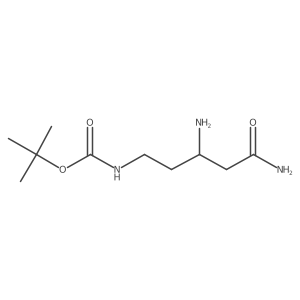 tert-butyl N-(3-amino-4-carbamoylbutyl)carbamate结构式