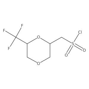 [6-(Trifluoromethyl)-1,4-dioxan-2-yl]methanesulfonyl chloride结构式